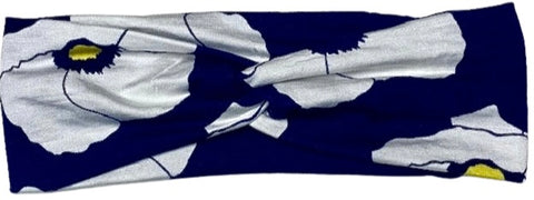 Navy Floral Headband