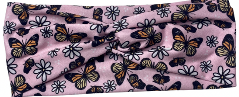 Pink Monarch Headband
