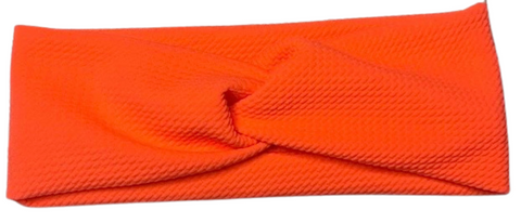 Solid Neon Orange Headband