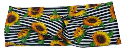 Striped Sunflower Headband