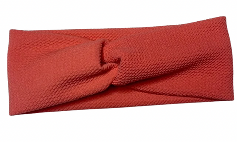 Solid Coral Headband