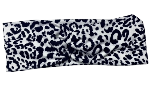 Black and White Cheetah Headband