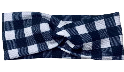 Black and White Checkered Headband