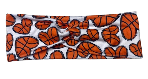 Basketball Hearts Headband