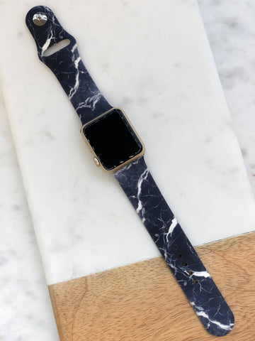 Black Marble Watch Band