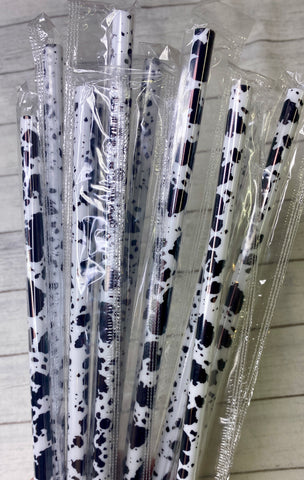 Cow Print Reusable Straw