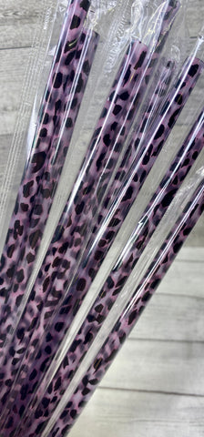 Pink & Black Cheetah Reusable Straw