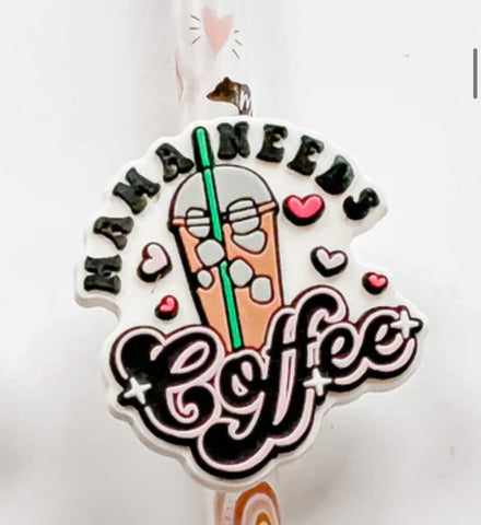 Mama Needs Coffee Straw Accessory