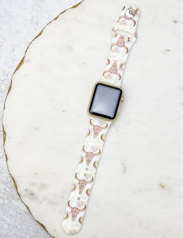 Floral Longhorn Watch Band